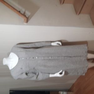 Gudrun Sjoden long sleeves gray linen dress